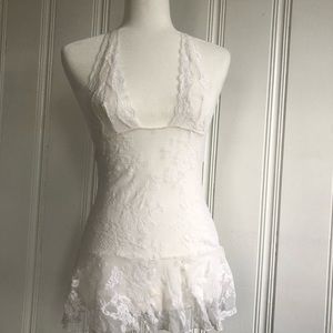 Victoria’s Secret White lace teddy